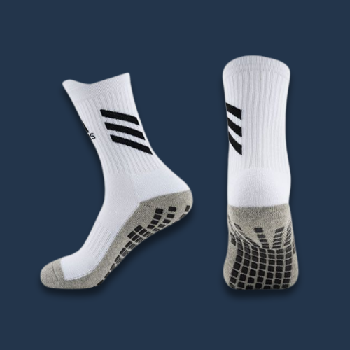 Mid Rise Grip Socks - White