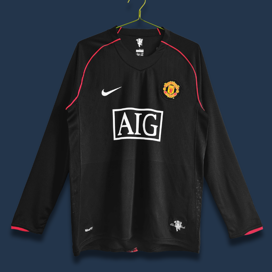MNU Away Full Sleeves 2007-08 Retro ( Black )
